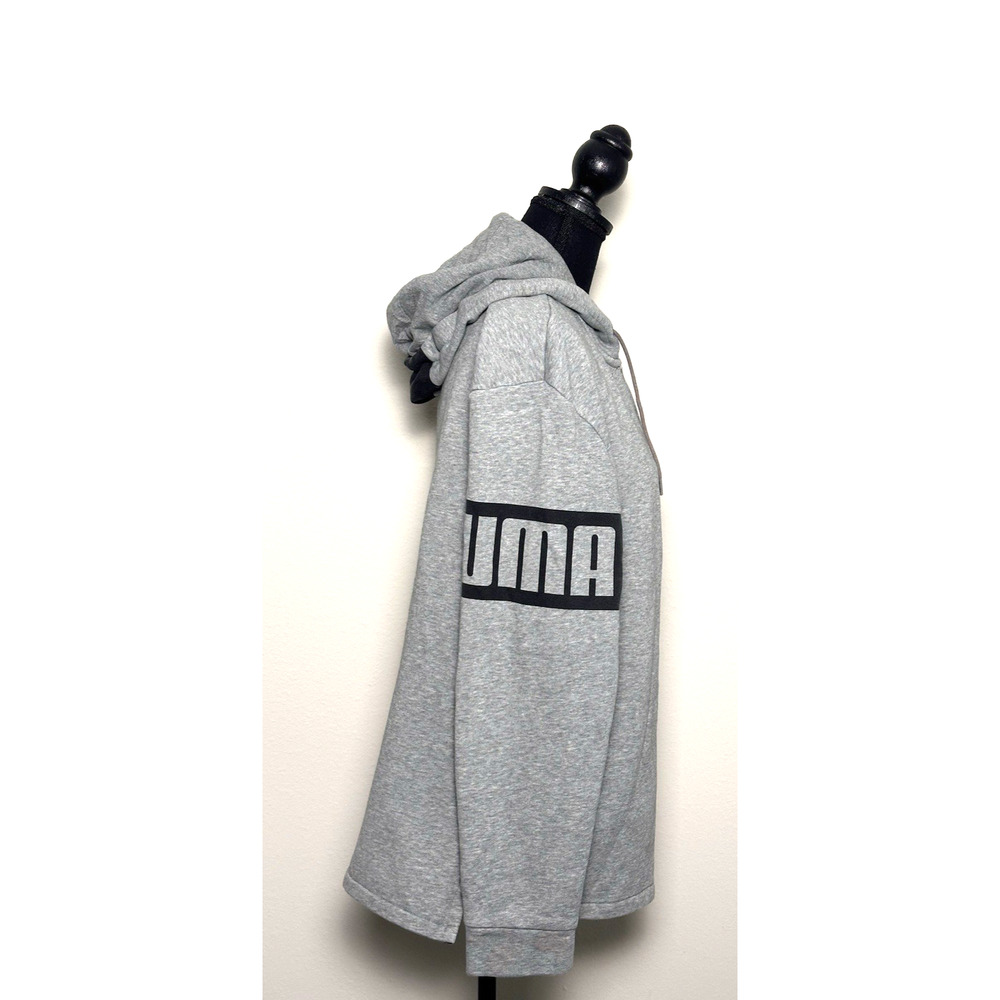 Puma Gray Signature Zip Front Hoodie Hooded Jacket Sweatshirt Men's M - Picture 5 of 16